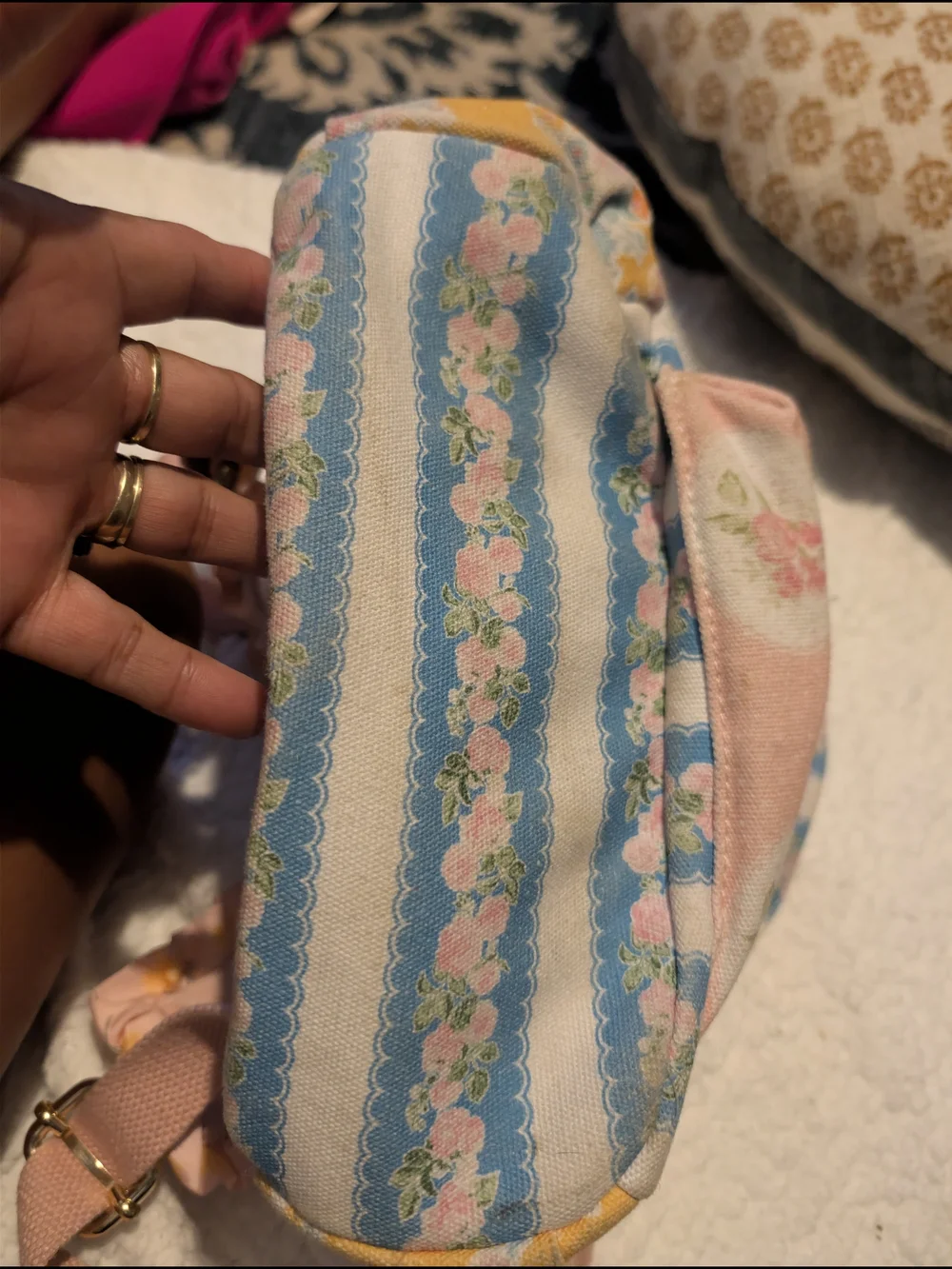 Loveshackfancy Pink Floral Crossbody Bag